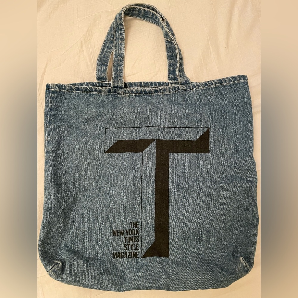The New York Times Denim Shopping Bag